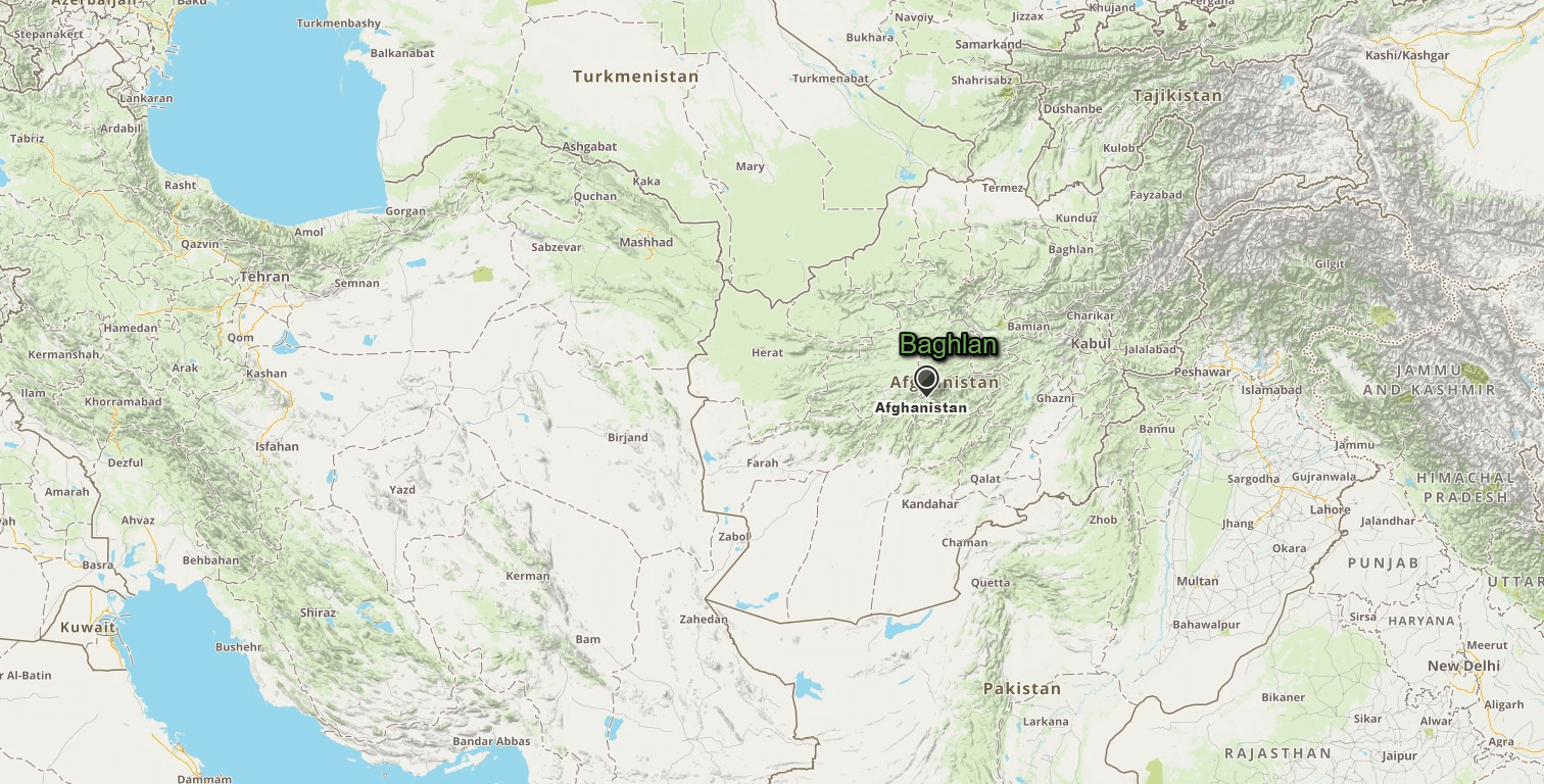 political map of baghlan afghanistan